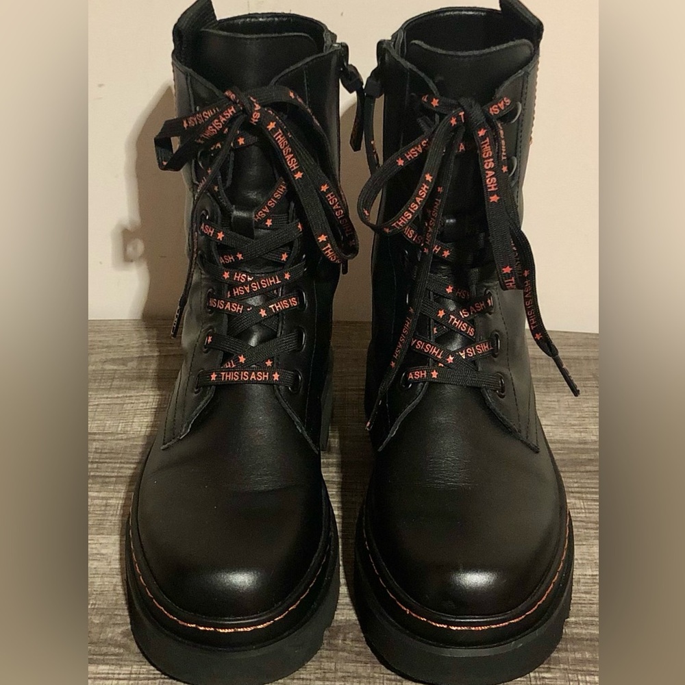 ASH Combat Boots Black Size 37 US 6.5 Worn Once!